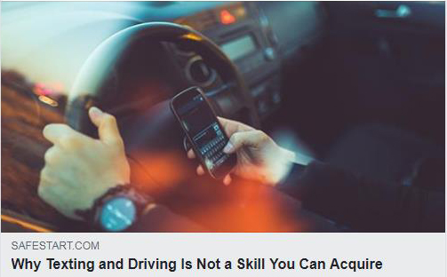 Why texting and driving is not a skill you can acquire